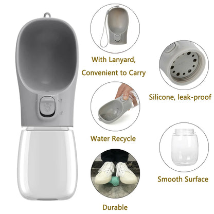 Portable Dog Water Bottle - Leakproof & Easy to Carry for Walks & Hiking | Small to Large Dogs